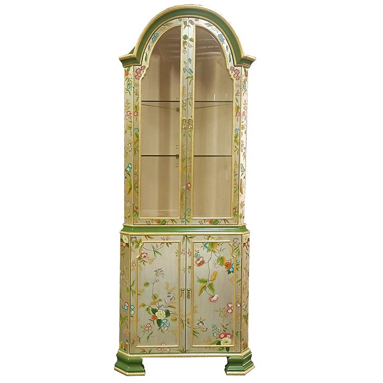 Hand-Painted French-Style Storage Cabinet