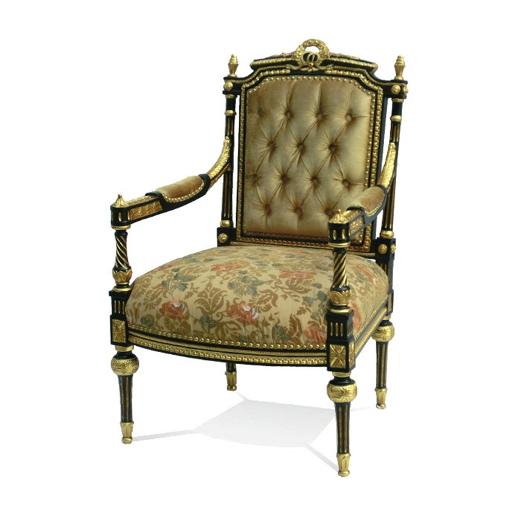 Gilded Hand-Painted Chinoiserie Armchair
