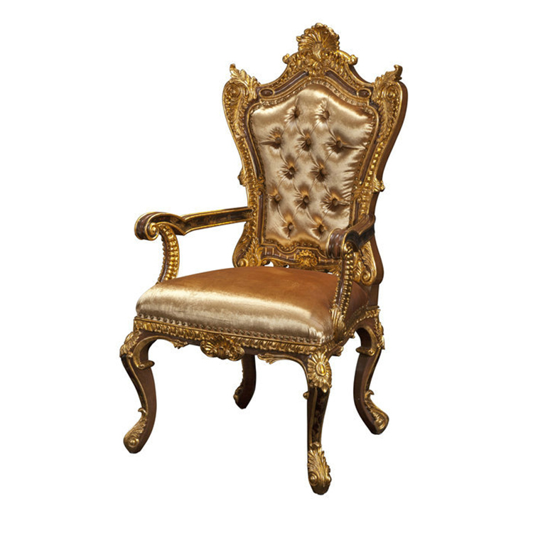 Gilded Hand-Painted Chinoiserie Armchair