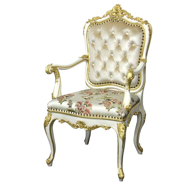 Gilded Hand-Painted Chinoiserie Armchair