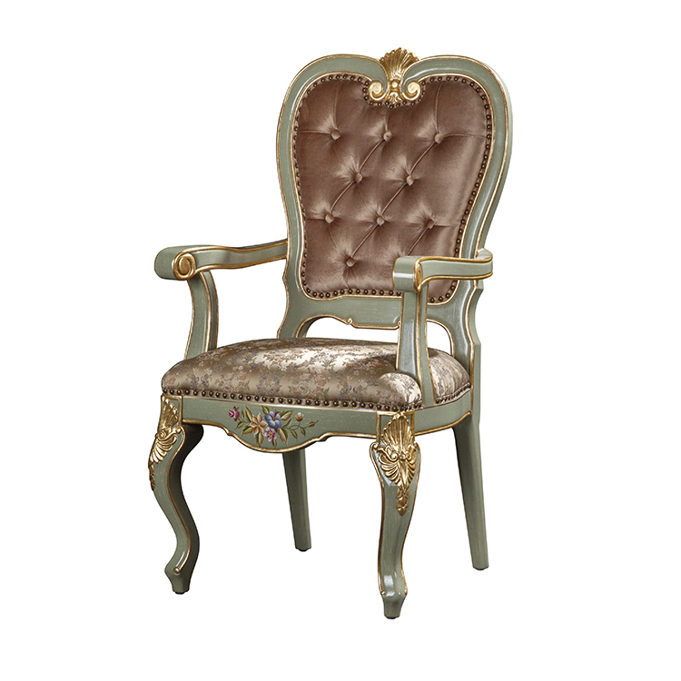 Gilded Hand-Painted Chinoiserie Armchair