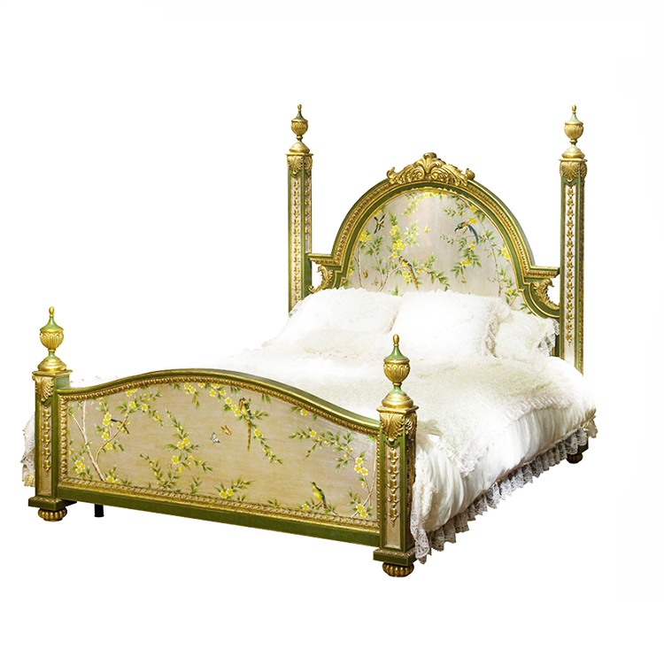 Gilded Hand-Painted Chinoiserie Master Bed