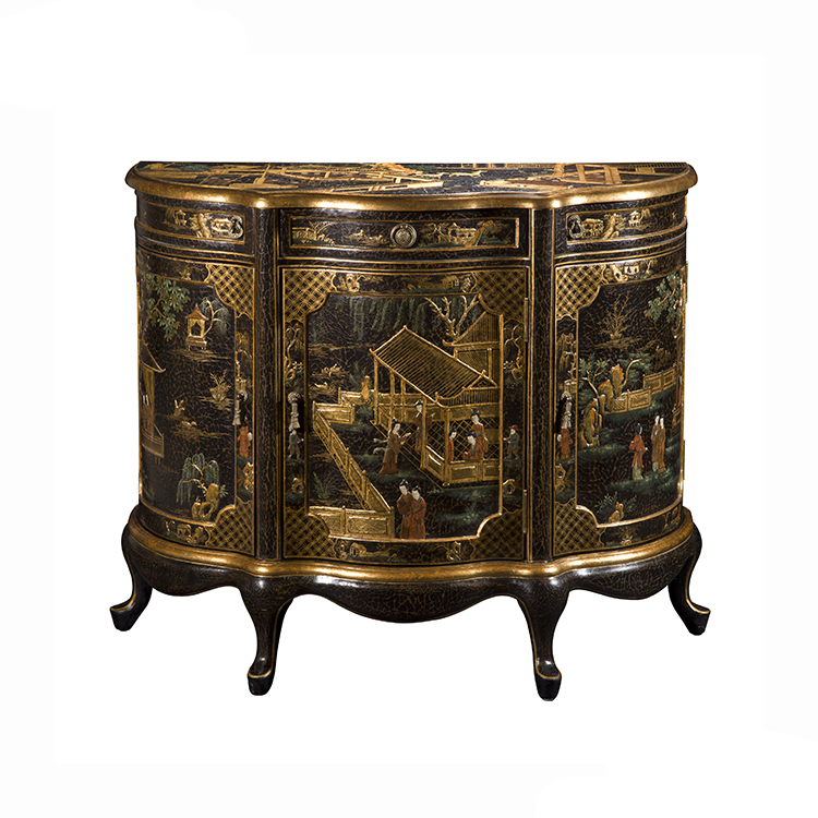 Hand-Painted Entryway Cabinet
