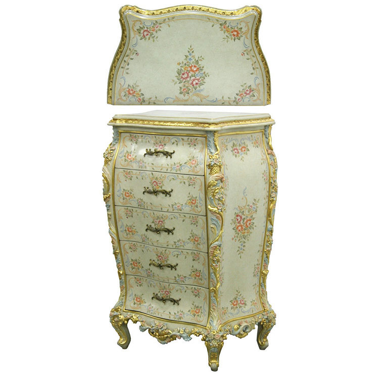 Hand-Painted Chinoiserie Chest of Drawers