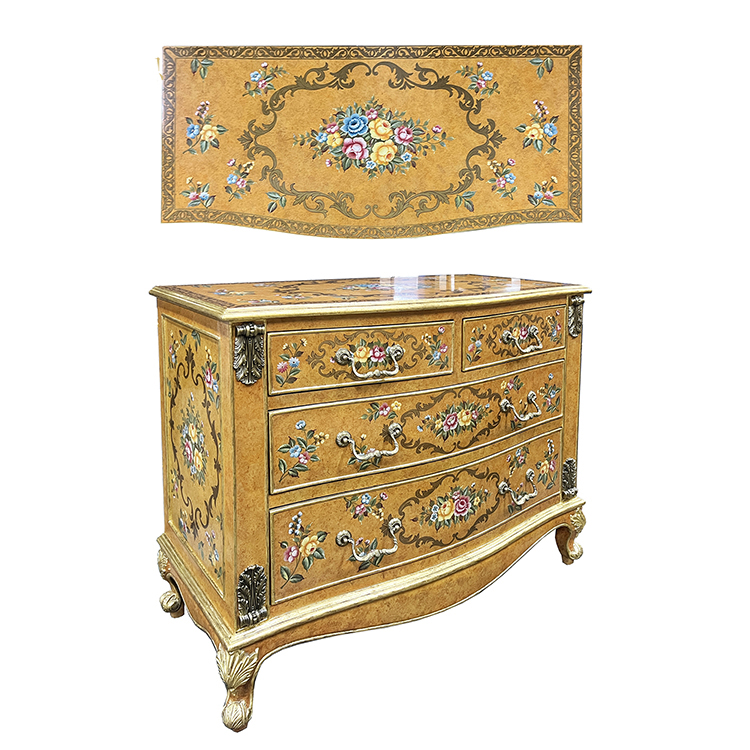 Hand-Painted Chinoiserie Chest of Drawers