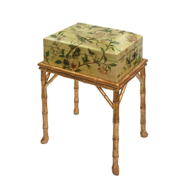 Chinoiserie Hand-Painted Box Side Table
