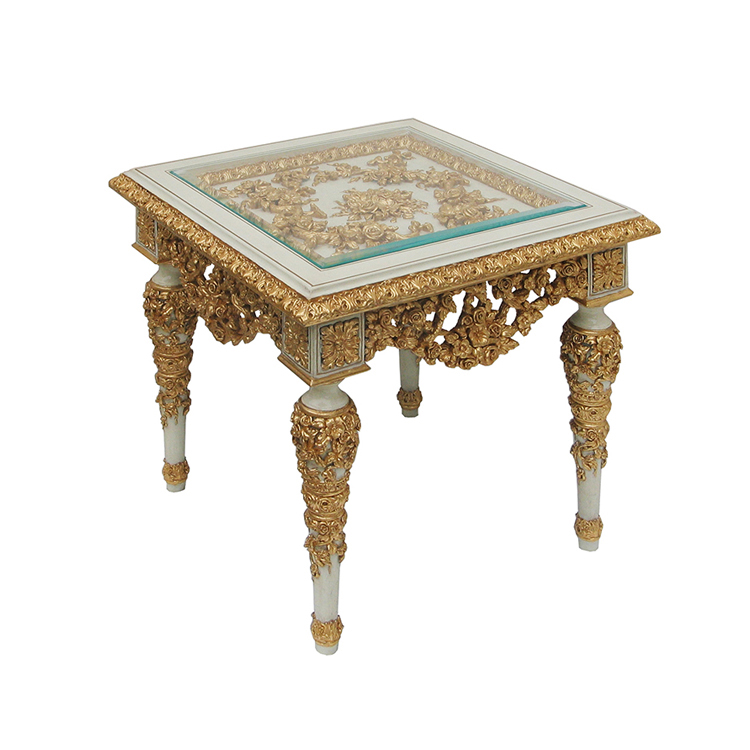 Gilded Hand-Painted French-Style Coffee Table