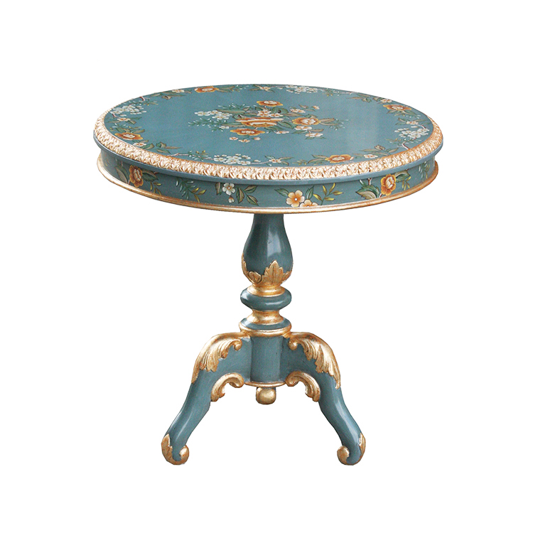 Gilded Hand-Painted French-Style Coffee Table