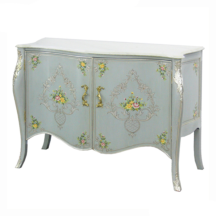 Hand-Painted Entryway Cabinet
