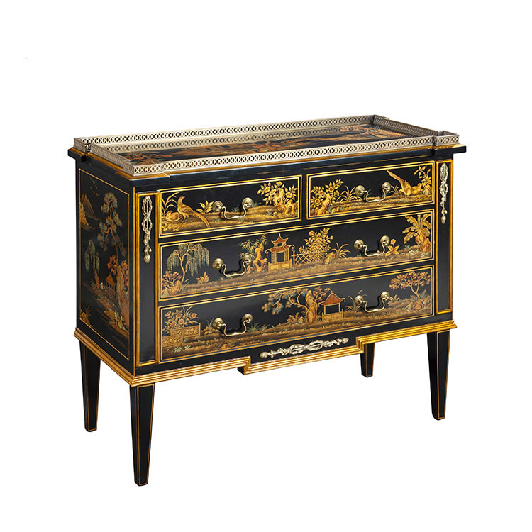 Black & Gold Brass-Trim Console