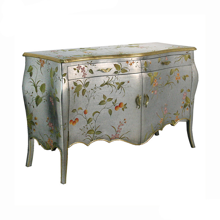 Hand-Painted Entryway Cabinet