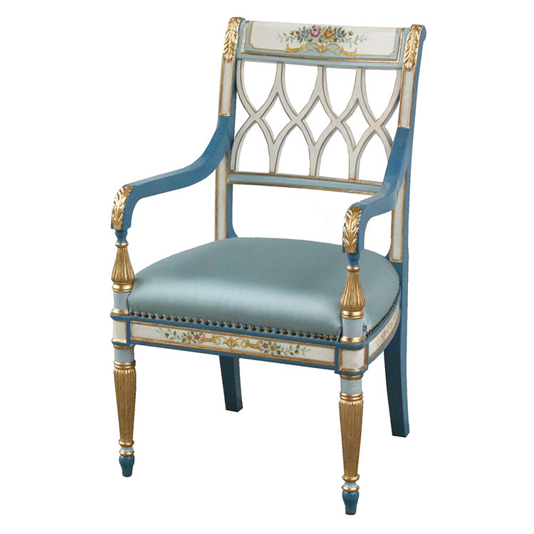 Hand-Painted French-Style Desk Chair