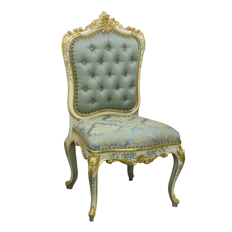 Gilded Hand-Painted Chinoiserie Dining Chair