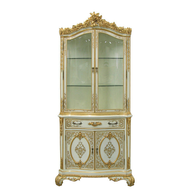 Gilded Hand-Painted Chinoiserie Display Cabinet