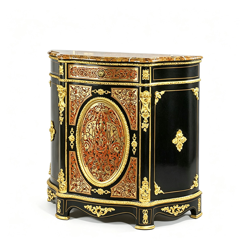 Royal Gilded French-Style Console Cabinet