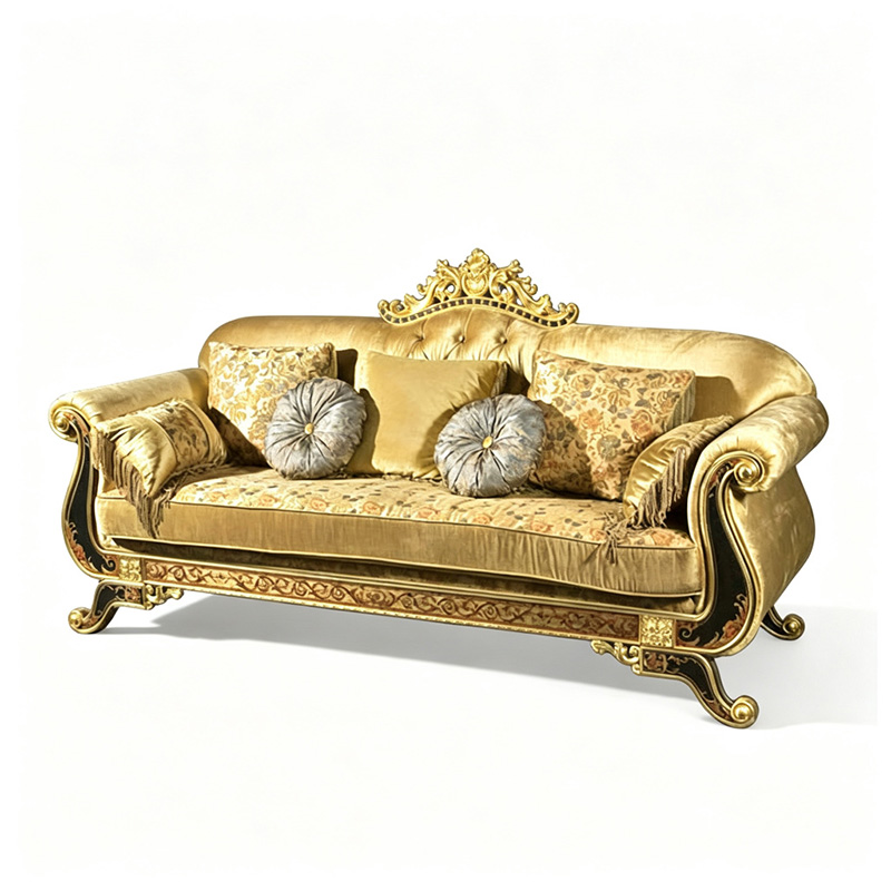 Royal Gilded French-Style Sofa