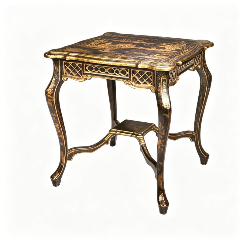 Classic French-Style Paw-Foot Carved Side Table