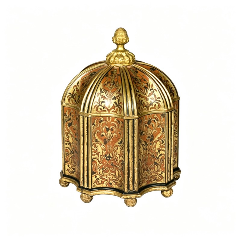 Classic French-Style Domed Carved Storage Box