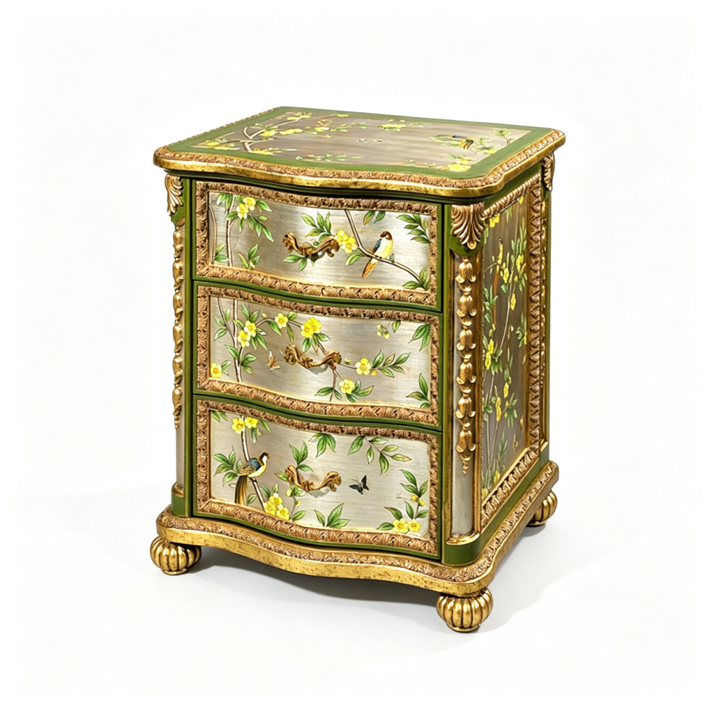 Gilded French-Style Nightstand