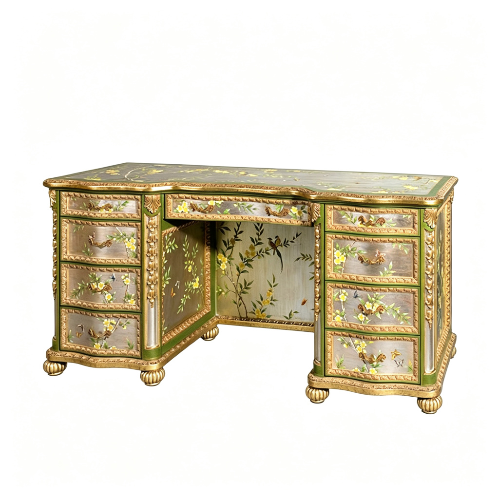Gilded French-Style Vanity Table