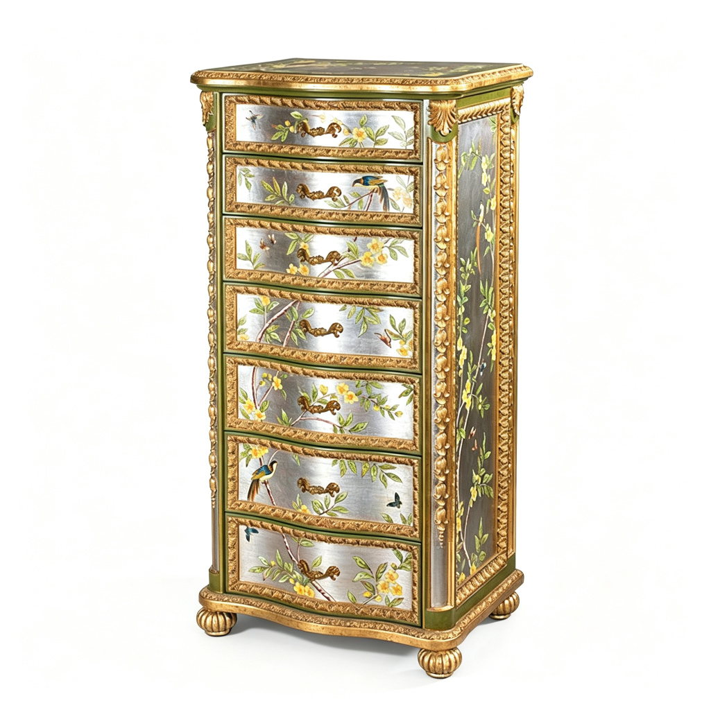 Gilded French-Style Chest of Drawers