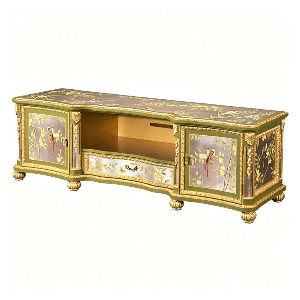 Gilded French-Style TV Cabinet