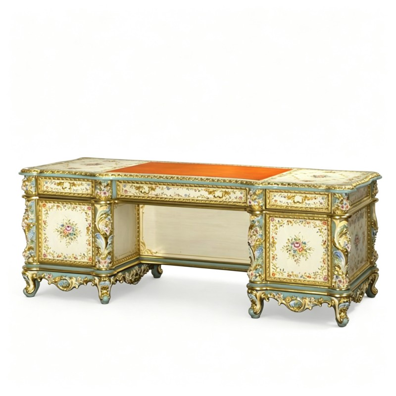 French Classical Carved Writing Desk