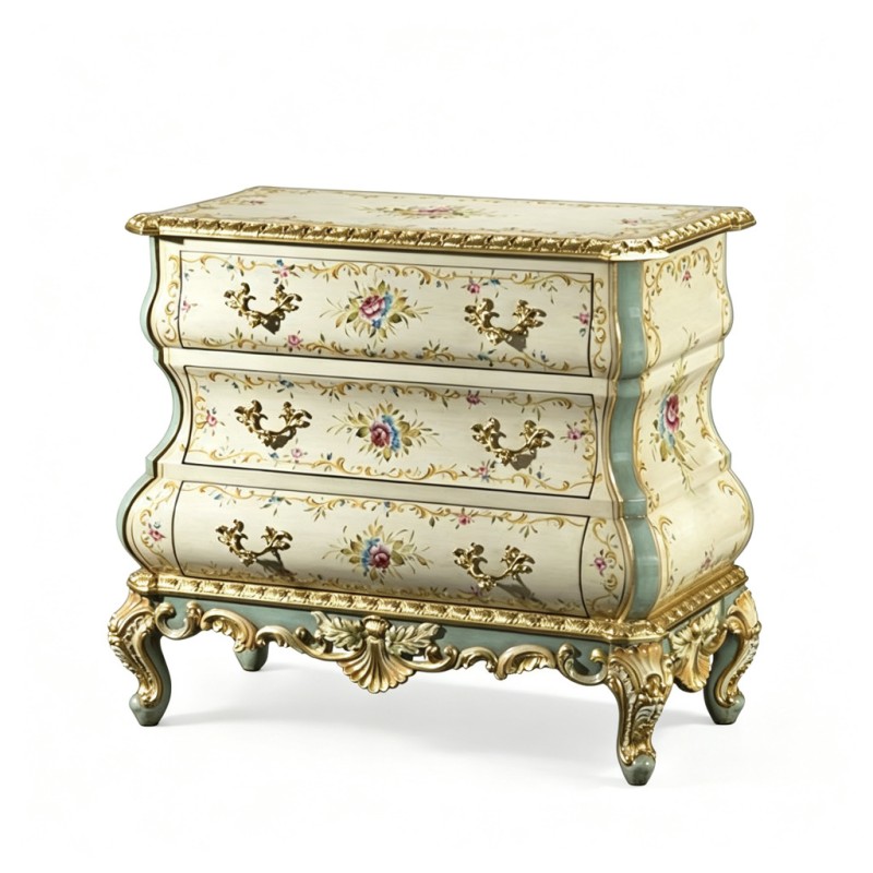 French Classical Three-Drawer Storage Cabinet