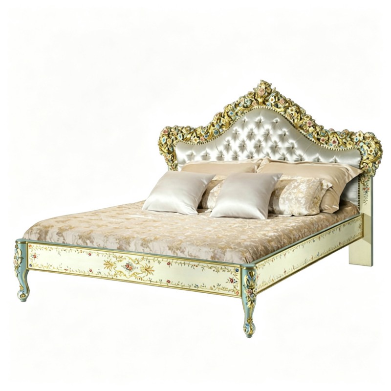 French Classical Carved Double Bed