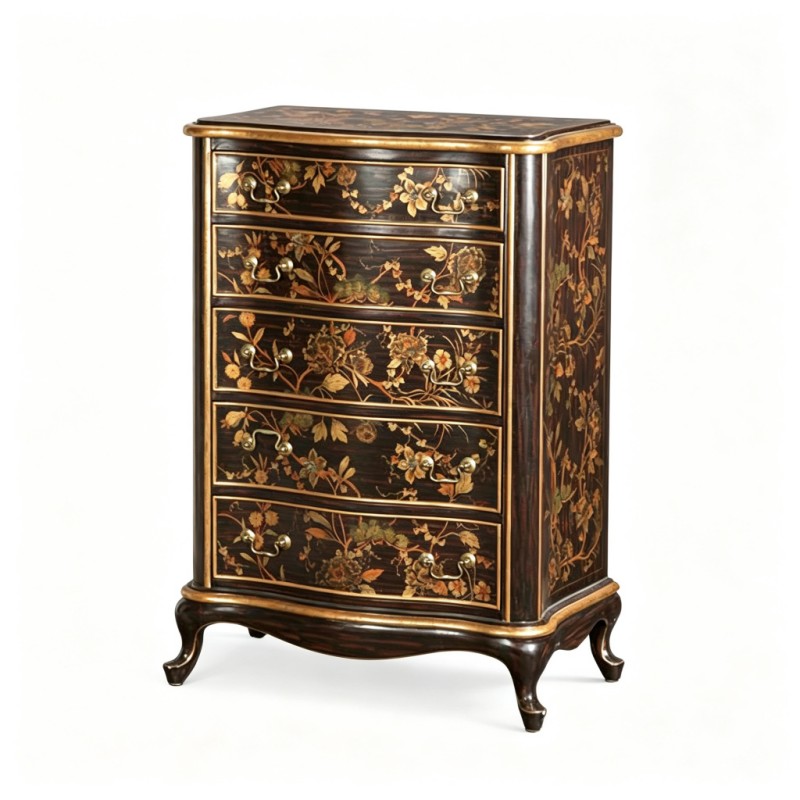 Gilt Classic French-Style Five-Drawer Chest