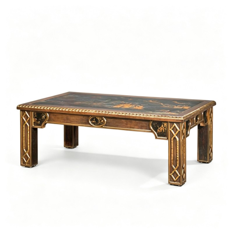 Gilt Classic French-Style Carved Coffee Table