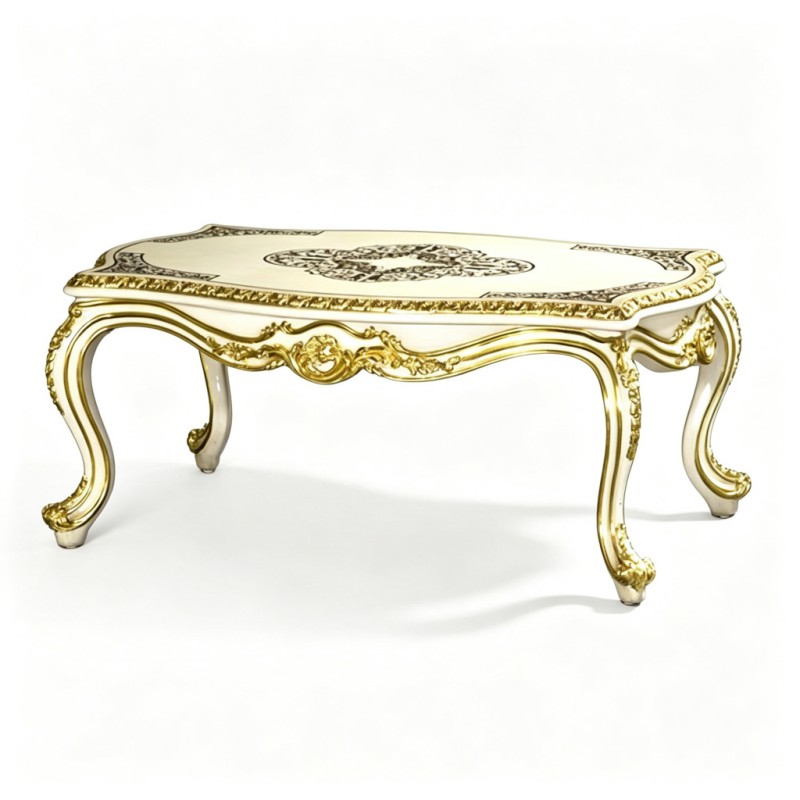 French Classical Irregular-Top Carved Coffee Table