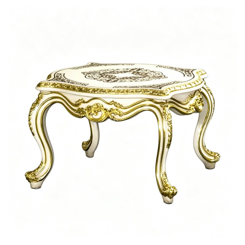 French Classical Gilded Carved Irregular Coffee Table