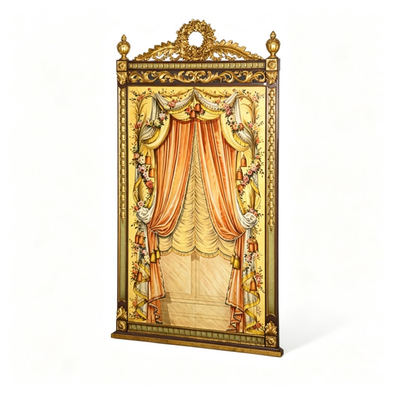 French Gilded Carved Drapery Wall Hanging