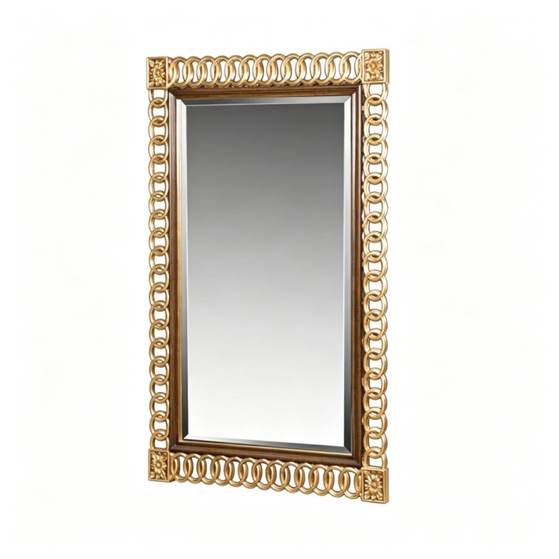 French-Style Gold Openwork Chain Decorative Mirror