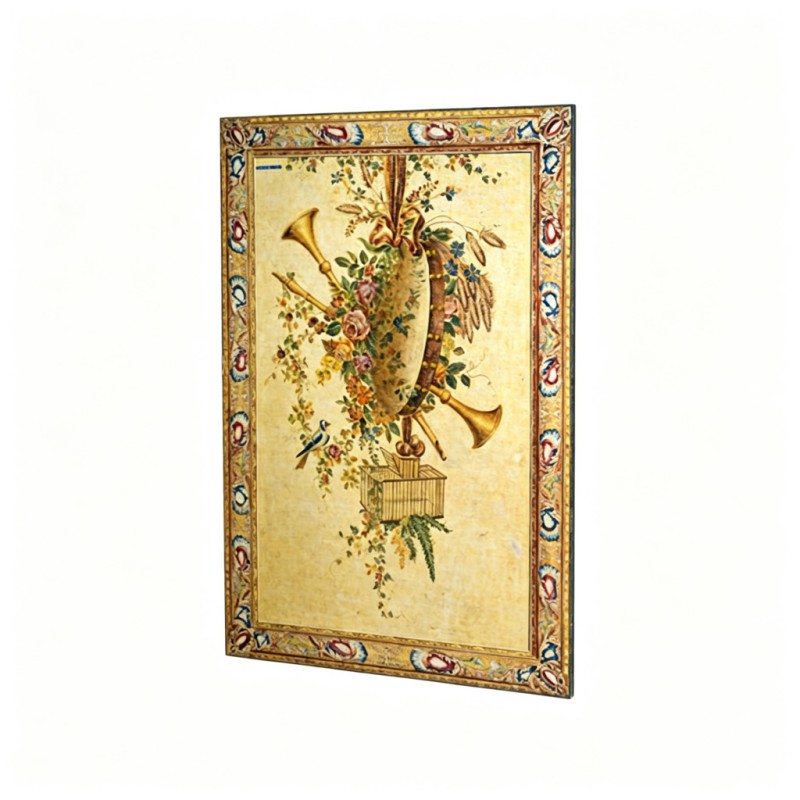 Instruments-and-Birds-Flowers Vintage Decorative Wall Hanging