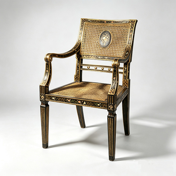 Chinoiserie Rattan Armchair