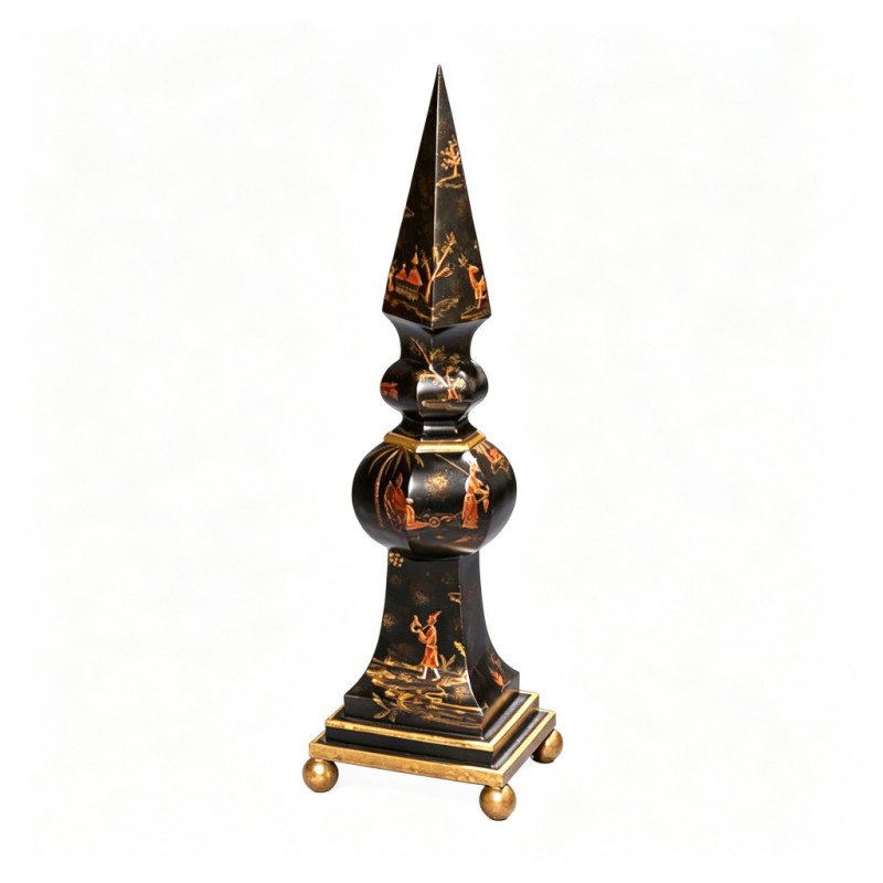 Black Gilt-Figure Gourd-Shape Segmented Ornament