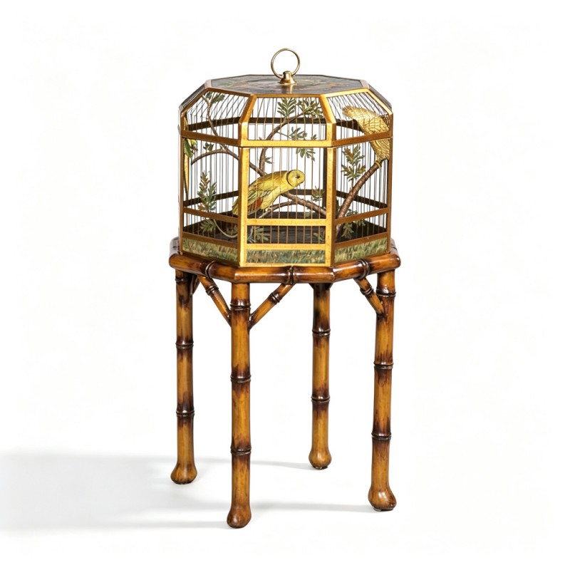 Chinese Bamboo-Styled Birdcage Decorative Ornament
