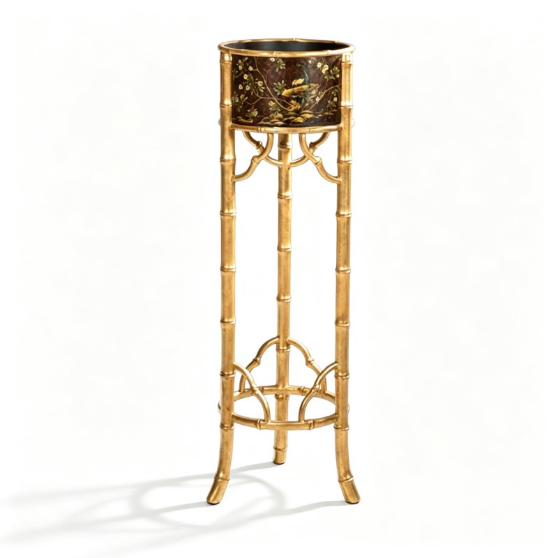 Chinese Bamboo-Styled Pedestal Plant Stand