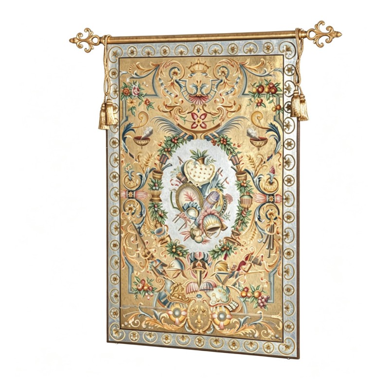 Gold Classical-Crest Decorative Banner