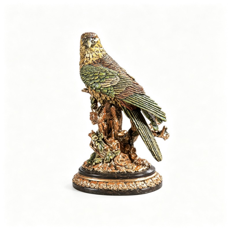 Celadon Gold-Bird-Flower Lidded Storage Box