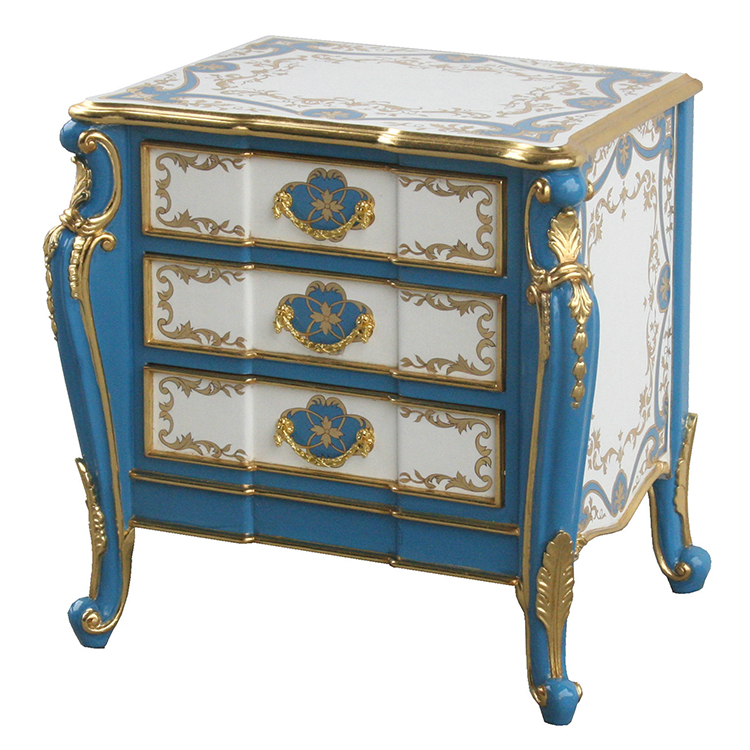 Gilded Hand-Painted Chinoiserie Nightstand