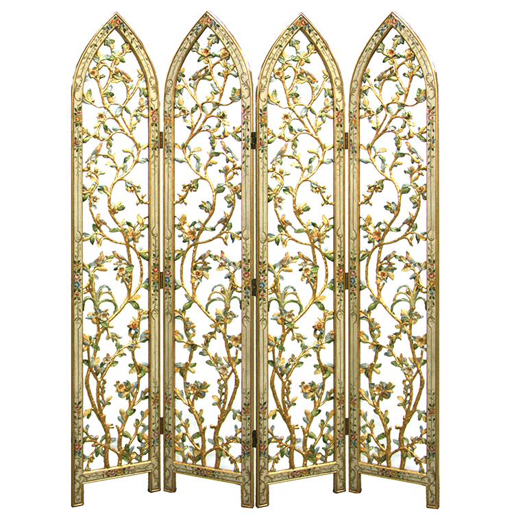 Chinoiserie Hand-Painted Screen