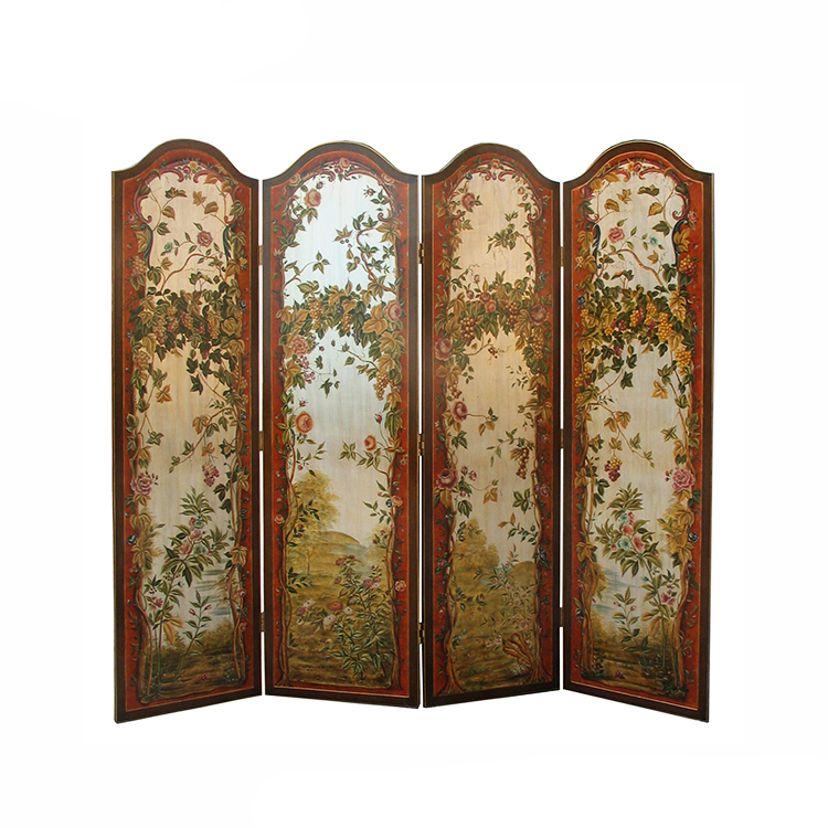 Chinoiserie Hand-Painted Screen