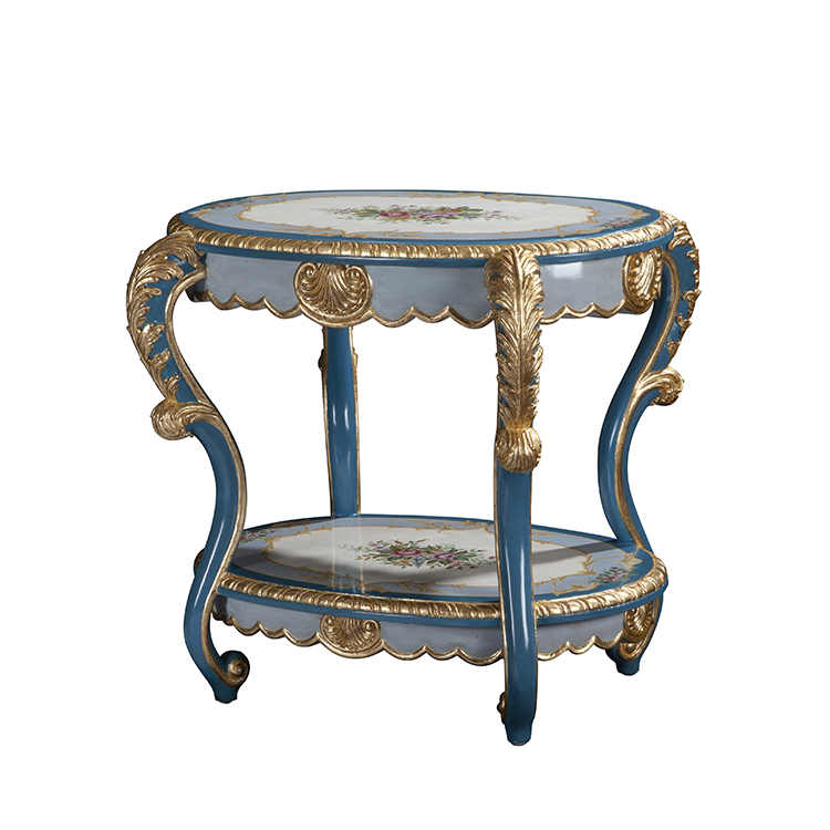 Gilded Hand-Painted French-Style Side Table