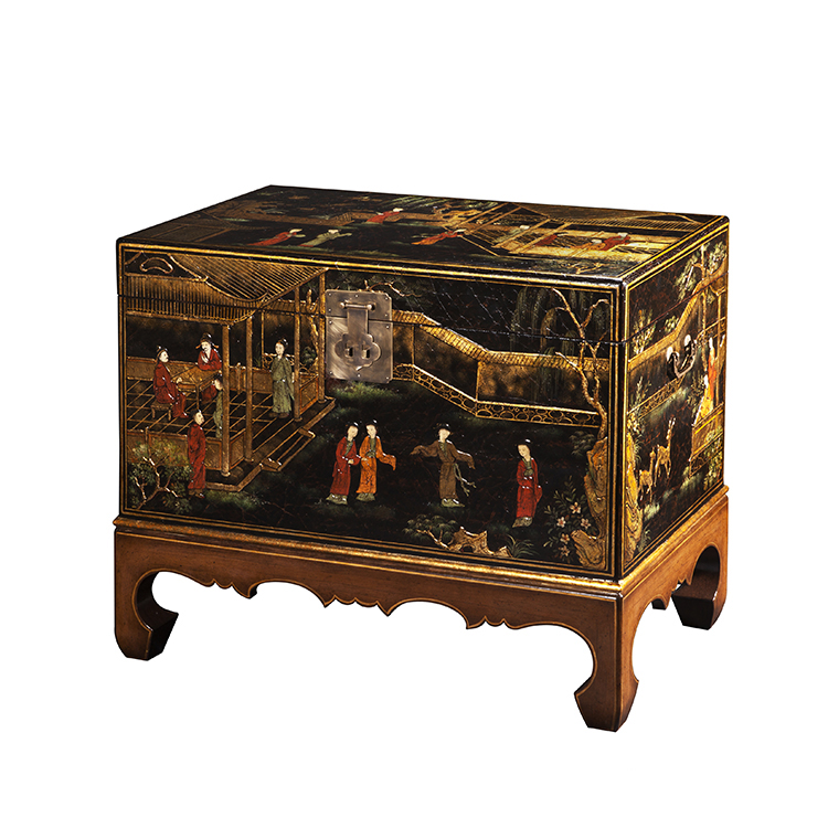 Hand-Painted Dream of Red Chamber Box Side Table