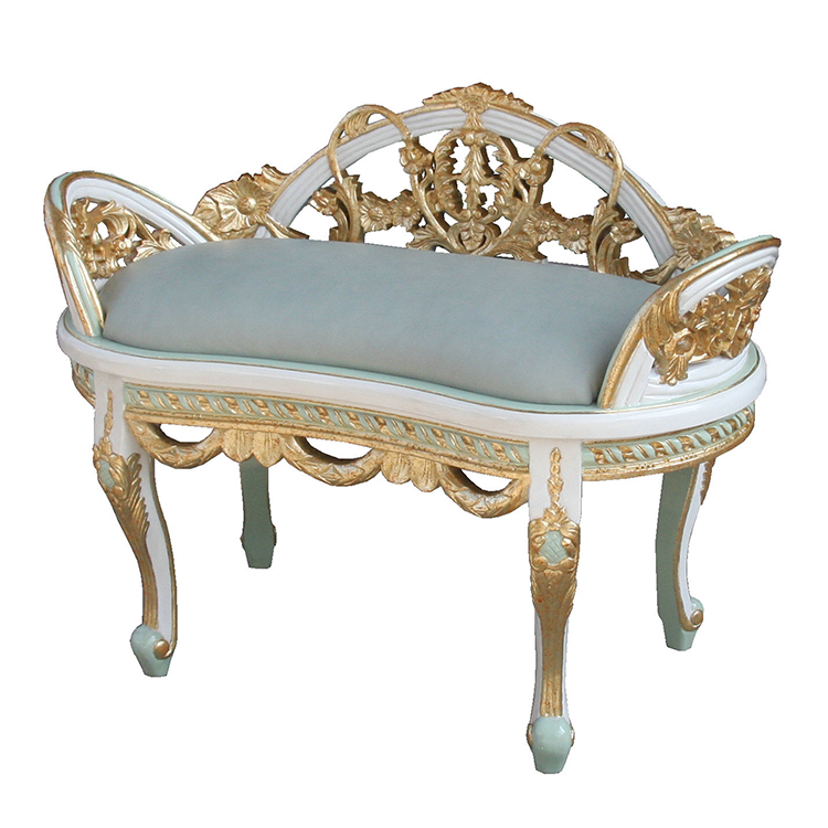 Gilded Hand-Painted French-Style Vanity Table