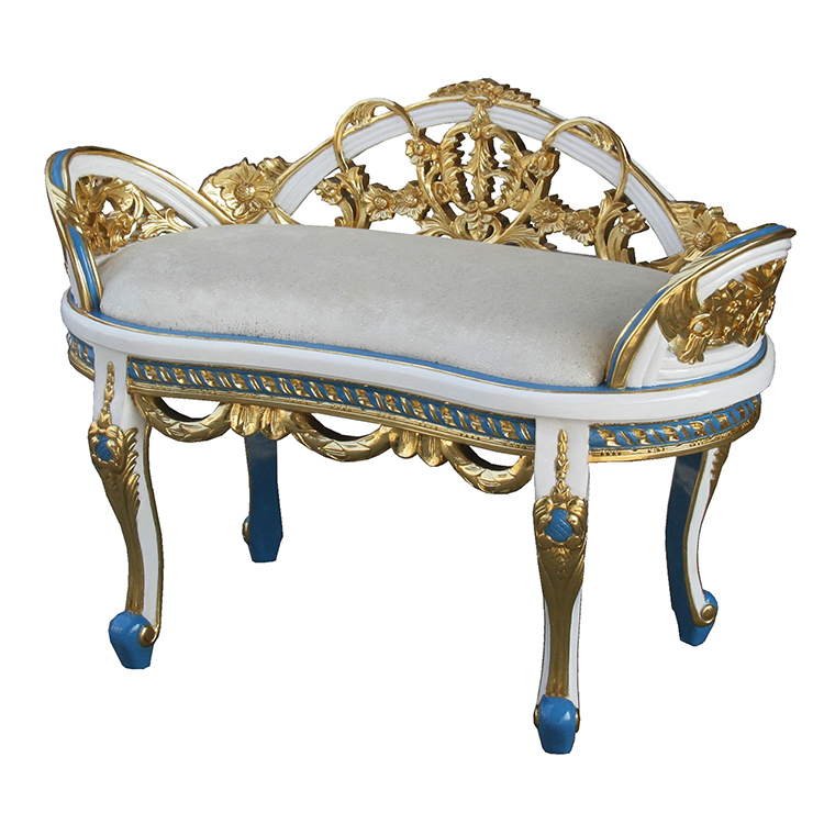 Gilded French-Style Vanity Stool