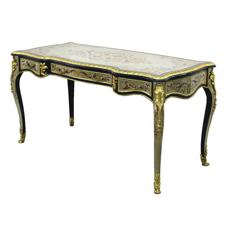 Gilded Hand-Painted French-Style Writing Desk